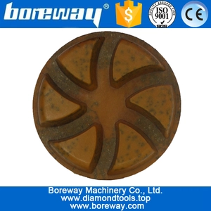 China 3inch 80mm 4 steps wet use floor diamond polishing pads with metal for stone ceramic concrete manufacturer