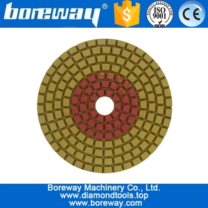 China 3inch 80mm 7 steps 2 in 1 wet use diamond polishing pads for stone concrete ceramic manufacturer