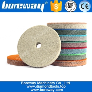 China 4 Inch 100mm 7pcs Set Diamond Sponge Polishing pads Wet Useing Stone manufacturer