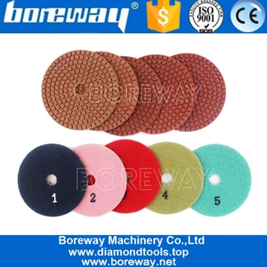 China 4 Inch 5 Step Polishing Pad Grinding Granite Disc For Angle Grinder Manufacturer manufacturer