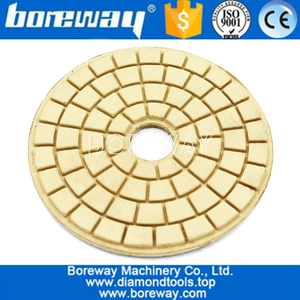 China 4 Inch Wet Use Diamond Polishing White Buff Pad For Granite manufacturer
