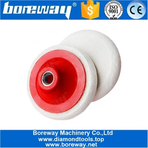 中国 ポリッシャーアングルグラインダー用4インチウールフェルトバフパッドM14スレッド メーカー