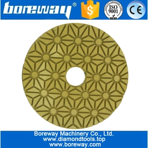 चीन 4 इंच 100 मिमी 3 चरण सूखा और गीला उपयोग हीरा पॉलिश पैड उत्पादक