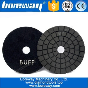 中国 ストーンマーブルセラミックス用4インチブラックタイプダイヤモンドバフ研磨パッド メーカー