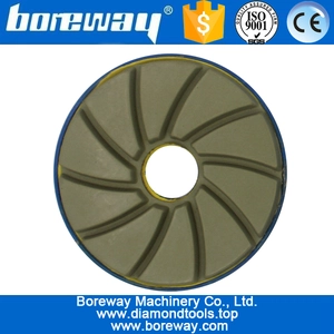 China 4inch 100mm 7 steps snail lock diamond edge polishing pads manufacturer