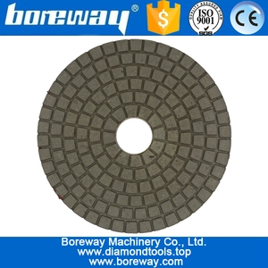 China 4inch 100mm black and white BUFF polishing pads for stone ceramic manufacturer