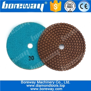 China 4inch Diamond Metal Polishing Pads Copper Particles For Grinding Polishing Stone manufacturer