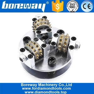 China 5 Inch 125MM Double Layers Rotary Bush Hammer Plate manufacturer