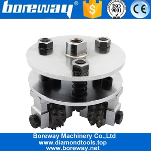 China 5 Inch Integral Support Frame Carbide Alloy Double Layer Bush Hammer Plate manufacturer