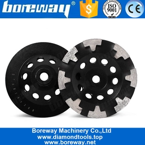 China 5 Zoll T-Segment Diamantschleifscheibe für Betonstein Hersteller
