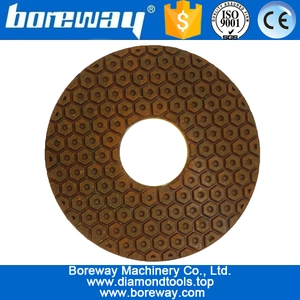 China 5inch 125mm 4 steps metal diamond polishing pads for stone concrete ceramic manufacturer