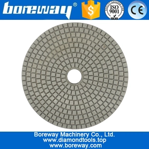 China 6inch 150mm 7 steps wet use square type diamond polishing pads manufacturer