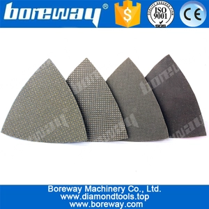 China 75mm Triangular Diamond Polishing Pads Electroplated Sanding Pad For Multi Tool manufacturer