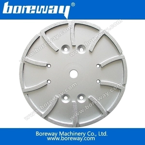 China Boreway 10inch 250MM diamond surface grinding plates for floor grinding machines manufacturer