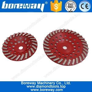 China D180*22.23mm*120# segmented type diamond cup grinding wheels for grinding stone and concrete manufacturer