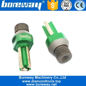 China D16*30T*1/2"G Diamond Wet Use Finger Bit For Marble Granite Slab Manufacturer manufacturer