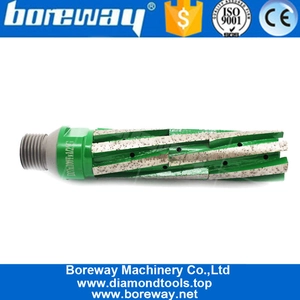 China D27 Diamond Finger Bit Milling Cutter With Bottom Segment for Grinding Marble Slabs Suppliers manufacturer