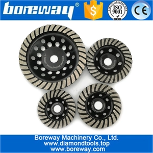 China Dia.4 "4.5" 5 "7" Diamond Turbo Reihenschleiftopfscheibe Betonmauerwerk Schleifscheibe Hersteller Hersteller