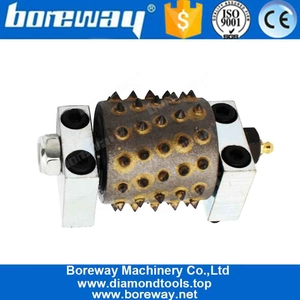 中国 Diamond 60 Pins Frankfurt Bush Hammer Roller With Support メーカー