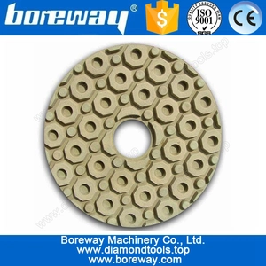 चीन डायमंड लचीला मंजिल राल चमकाने पैड, हीरा चमकाने मंजिल स्लैब के लिए पैड उत्पादक