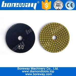 China Diamond flexible wet polishing pad 3inch 80mm for granite concrete marble manufacturer