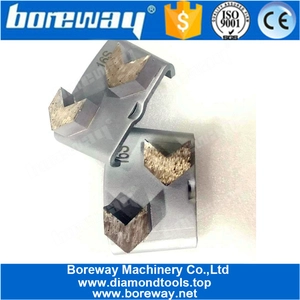 China Double Arrow Segments HTC Diamond Floor Grinding Blades With Super Soft Bond manufacturer
