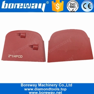 China Doppelte Viertel PKD Lavina PKD Diamantschleifschuhe zum Entfernen von Epoxidkleber-Betonbeschichtungen Hersteller