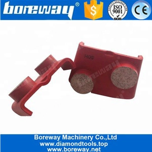 China Double Round Segment HTC Metal Bond Grinding Diamond For Concrete Floor manufacturer