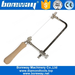 China Dry Wet Use Diamond Drahtsäge mit Coping Saw Stahlrahmen für Holz Stein Jade Hersteller
