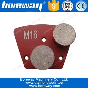 China Floor Machine Double Round Metal Bonded Bolt-on Fitting Trapezoid Diamond Wing Segment manufacturer