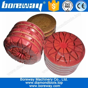 चीन फूल आकृति ठोस फर्श चमकाने पैड, ग्रेनाइट के लिए हीरा राल चमकाने पैड उत्पादक