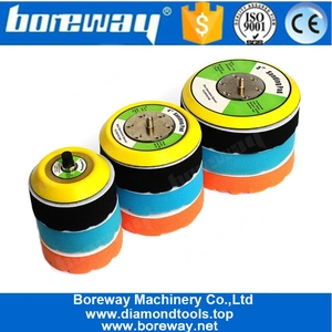 中国 車のワックスをかけることのための5/16 "-24糸の裏当てのパッドが付いている泡のスポンジの磨くパッド メーカー