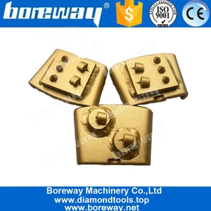 China HTC Diamond Grinding Shoes Concrete Bar For Concrete Floor with Two 1/4 PCD and Three Alloy Segment manufacturer