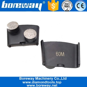 China HTC Double Round Diamond Concrete Grinding Polishing Shoes Pad manufacturer