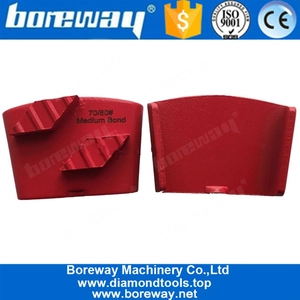 China HTC EZ Change Concrete Grinding Shoes With Double Rhombus  Diamond Segments For Rough Concrete Floor manufacturer