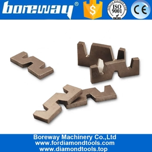 China High Frequency Welded Wet Use W Shape Granite Edge Cutting Diamond Segment manufacturer