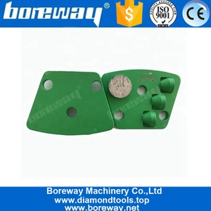 China PCD Tipped Trapezoid Diamond Grinding Pads Abrasive Disc For Epoxy Glue Coating Removing manufacturer