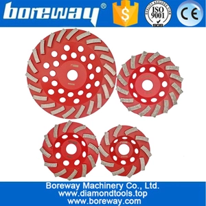 China Segmentierte Turbo-Felgen-Diamantschleifscheiben-Schalenscheibe für Keramikfliesen-Diamantschleifschale Lieferanten Hersteller