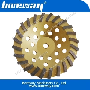 China Segmented turbo diamond cup grinding wheels manufacturer
