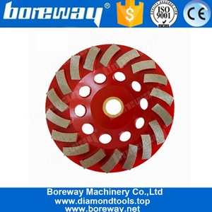 Cina Mola a tazza da 6 pollici diamantata a 18 segmenti da 5 pollici a lunga durata di macinazione per pavimenti in terrazzo di cemento produttore