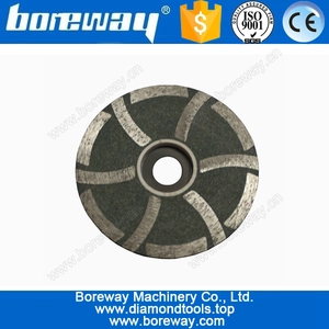 中国 供給4インチの樹脂充填された花崗岩のためのカップ切削ディスクは、ダイヤモンド樹脂は、カップ石のための砥石を満たしました メーカー