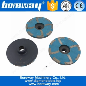 China Supply Coarse Resin Filled Diamond Cup Grinding Wheel 4"*5/8"-11 manufacturer