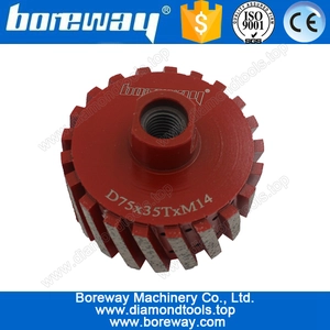 中国 D75 を供給 * 35 t * M14 セグメント ダイヤモンド砥石石材用ゼロ トレランス ドラム メーカー