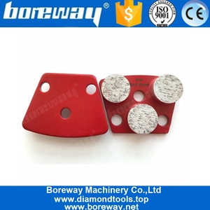 中国 具体的なTerrazzoの回復のための3つの円形の区分の台形の粉砕のパッド メーカー