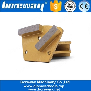 China Trapezoid Metal Diamond Grinding Disc 400 Grit 2 Bar Segments Magnetic Plate For Floor Grinder manufacturer