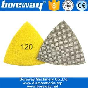 China Triangle Electroplated Diamond Polishing Pad Grinding Discs Concrete Plate for Suppliers manufacturer