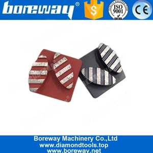 China Zwei ovale Segmente Redi Lock Diamant-Schnellwechsel-Schleifblock zum Entfernen von Epoxidharz Hersteller