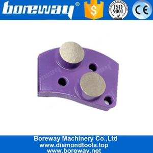 China Zwei runde Segmente Trapez-Diamant-Betonschleifschuhe mit Gewindelöchern Hersteller