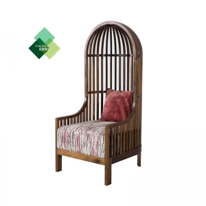 Chine chaise de trône de cage à oiseaux meubles d'hôtel en bois massif fabricant