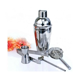 5 Pcs Stainless Steel Bars Set Tools Drink Bartender Kit